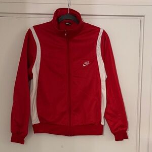 Vintage Nike Red and White Zip-up jacket
